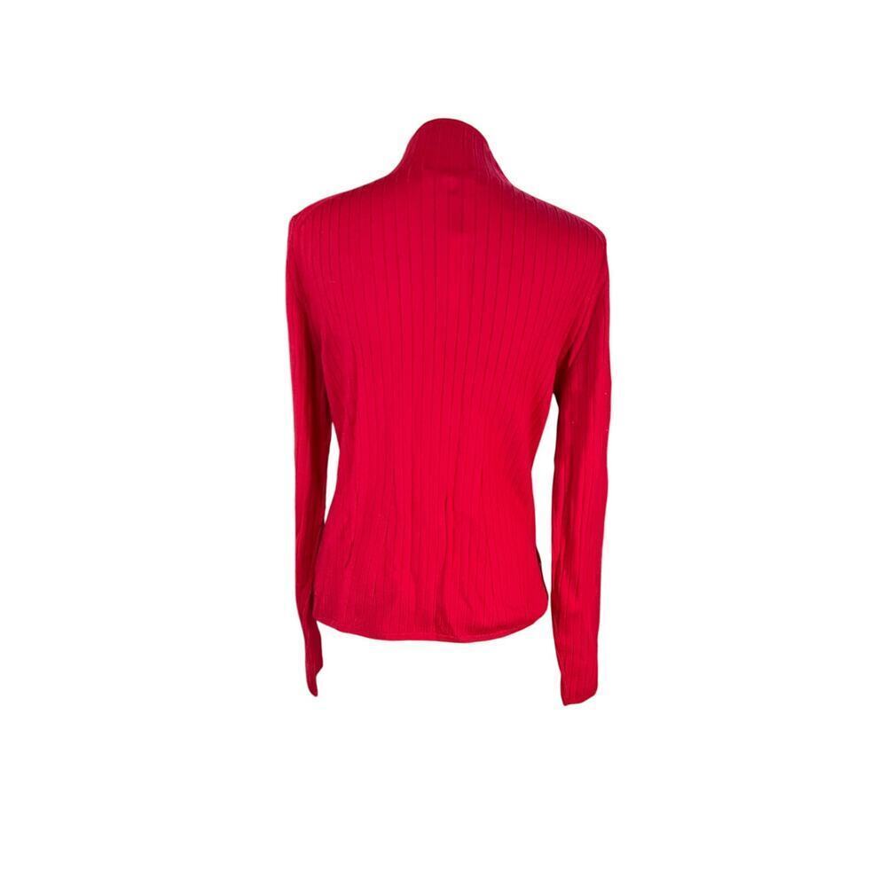 Banana Republic Ribbed Merino Movk-Neck Sweater in RED, size L, NWT! - Picture 6 of 11